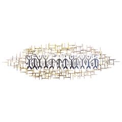 "Homage To Barney Reid" A Gilded Steel Wall Sculpture By Del Williams C. 2016 12