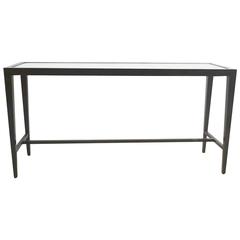 Mid-Century Black Lacquered Console Table 2