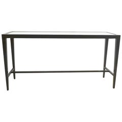 Midcentury Black Lacquered Console Table