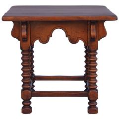 Antique Early 20th Century Walnut Side Table