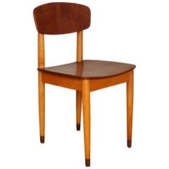 Vintage Danish Teak and Beech School Chair