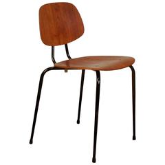 Vintage Teak and Metal School Chair
