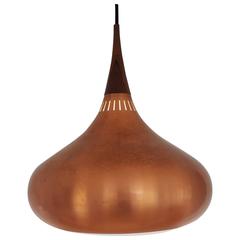 Jo Hammerborg Large Copper Orient Pendant Light for Fog & Mørup, 1960s