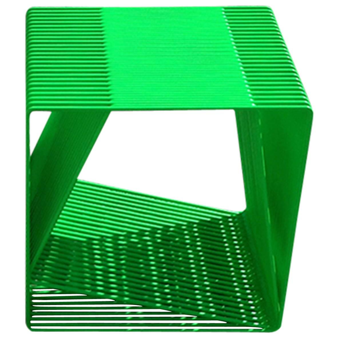 LOOP - Powder-Coated Steel Minimal Geometric Sculptural Side Table For Sale