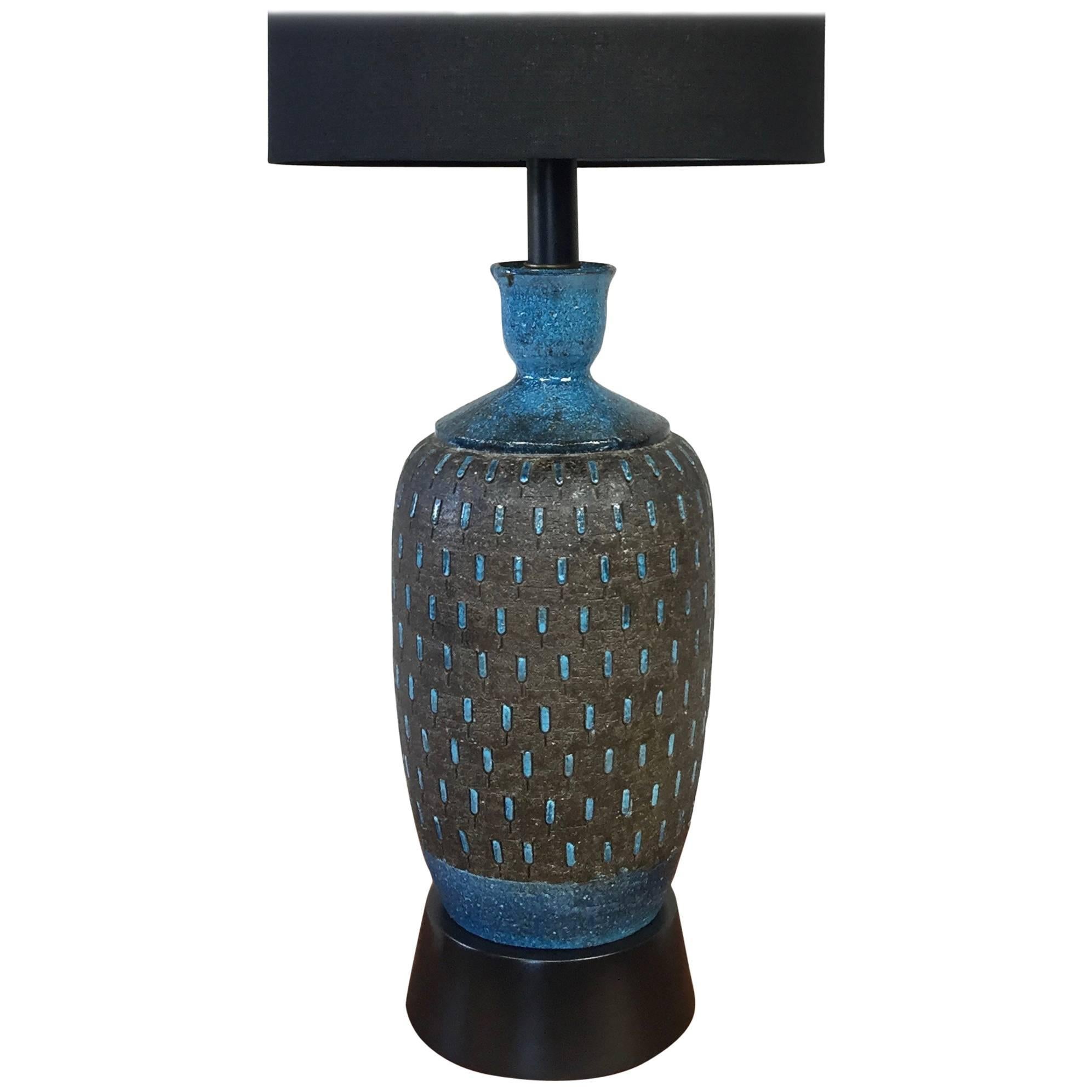 Monumental and Uncommon Aldo Londi for Bitossi Rimini Blue Lamp