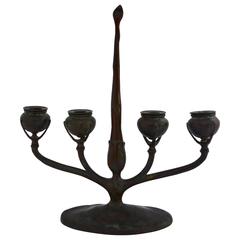 20th Century Louis Tiffany Bronze Candlestick 9