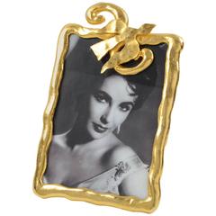 Romantic Gilt Metal Picture Photo Frame by Edouard Rambaud French Designer