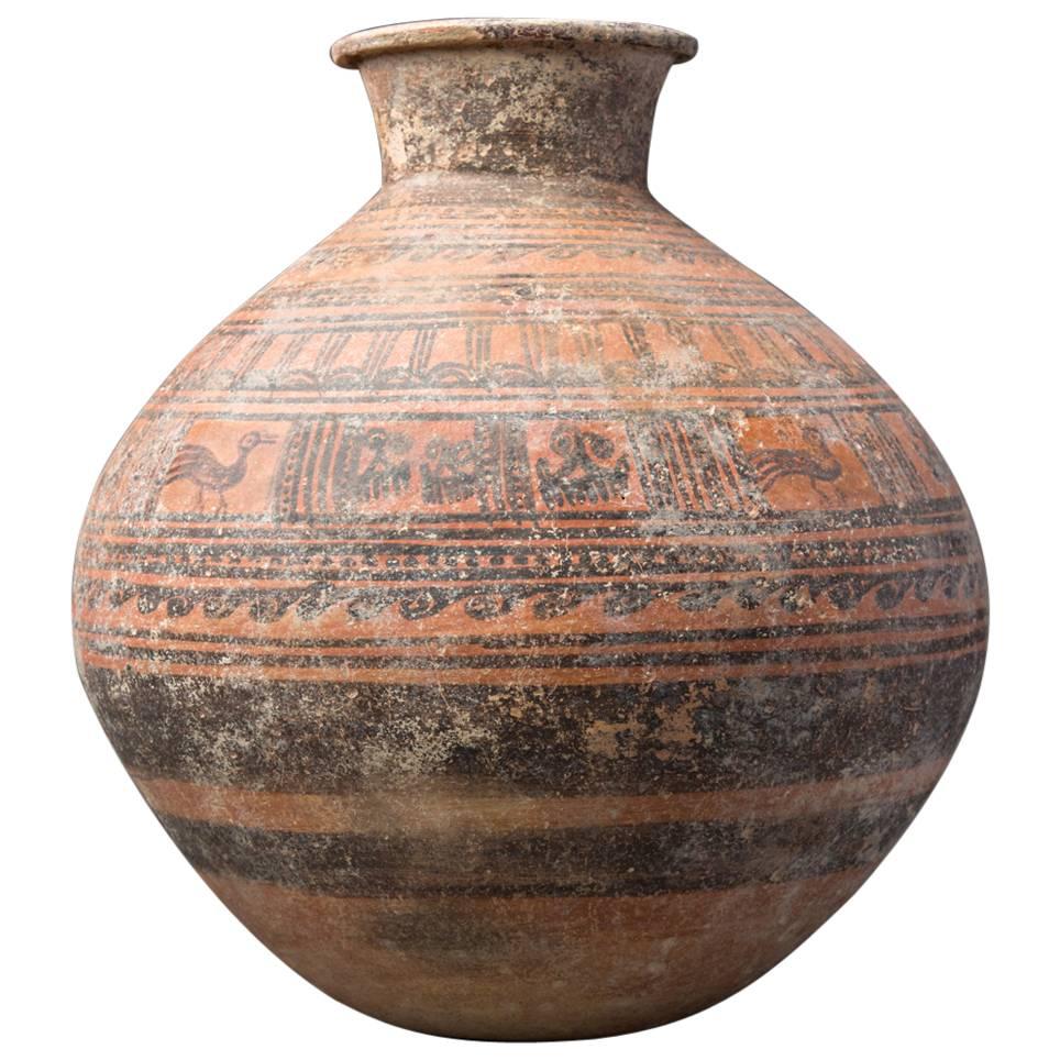 Indus Valley Painted Earthenware Jar For Sale