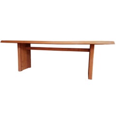 Table T 14 D Pierre Chapo, 1968 in French Elm 226 cm