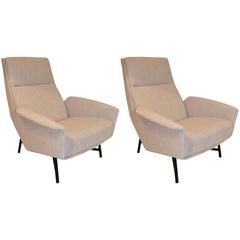 Pair of 1950 Armchairs by Claude Delor