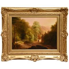 Antique "On the River Lyn, North Devon" by Wallace Tucker