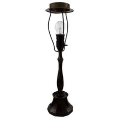 Just Andersen, Table Lamp, Patinated Metal, Stamped Monogram Just A., D02