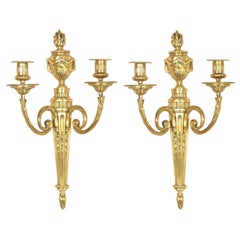 Pair of French 19th Century Bronze Wall-Lights