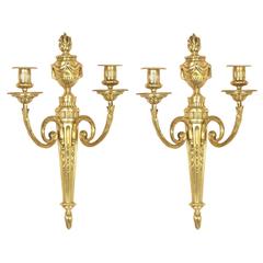 Pair of French 19th Century Bronze Wall-Lights 1