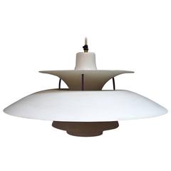 Poul Henningsen: "PH-5" Pendant with White Metal Shades