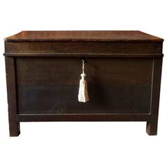 Antique Late Victorian Oak Coffer Blanket Chest 19th Century Antique Late Victorian Oak Coffer Blanket Chest 19th Century