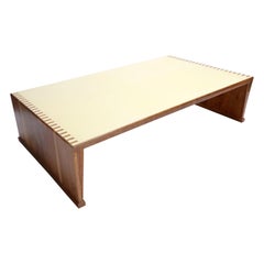 Custom Walnut Coffee Table with Lacquered Top