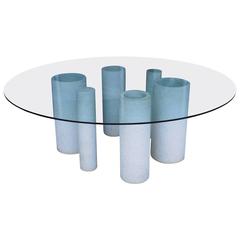 Unique White Marble Dining Table, 1970s