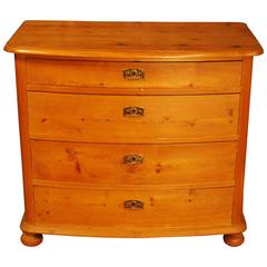 Antique Danish Bow Front Chest, circa 1880