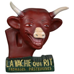 La Vache Qui Rit , Big Plaster Counter Display Sign for the Cow which laughs 