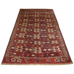 Antique Yomut Turkmen Rug of Excellent Rare Design, circa 1880