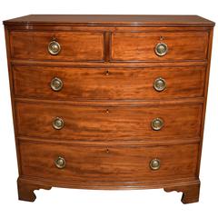 George III Mahogany Bow Fronted Chest of Drawers