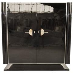 Art Deco Cabinet High Gloss Black