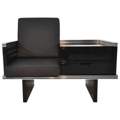 Big Art Deco Armchair with Chromebars 12