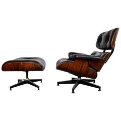 Eames 670 and 671 Lounge Chair and Ottoman in Rosewood
