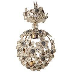 Maison Bagues Style Clear Floral Ball Chandelier