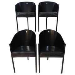 Set of Four Postmodern Chairs Costes by Philippe Starck for Driade