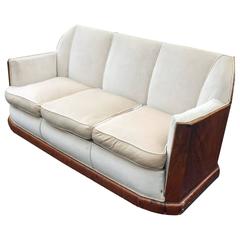 Art Deco Walnut Veneer Sofa 12