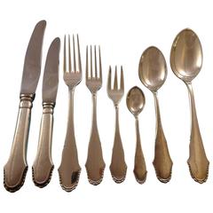Christiansborg by Grann & Laglye Denmark Sterling Silver Flatware Set for 12 2
