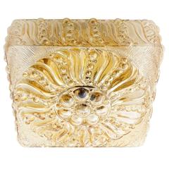 Amber Tone Flush Mount Light or Sconce, 1970 4