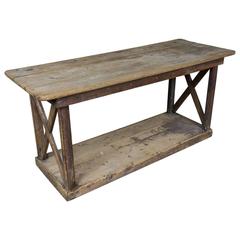 Primitive French Console Table