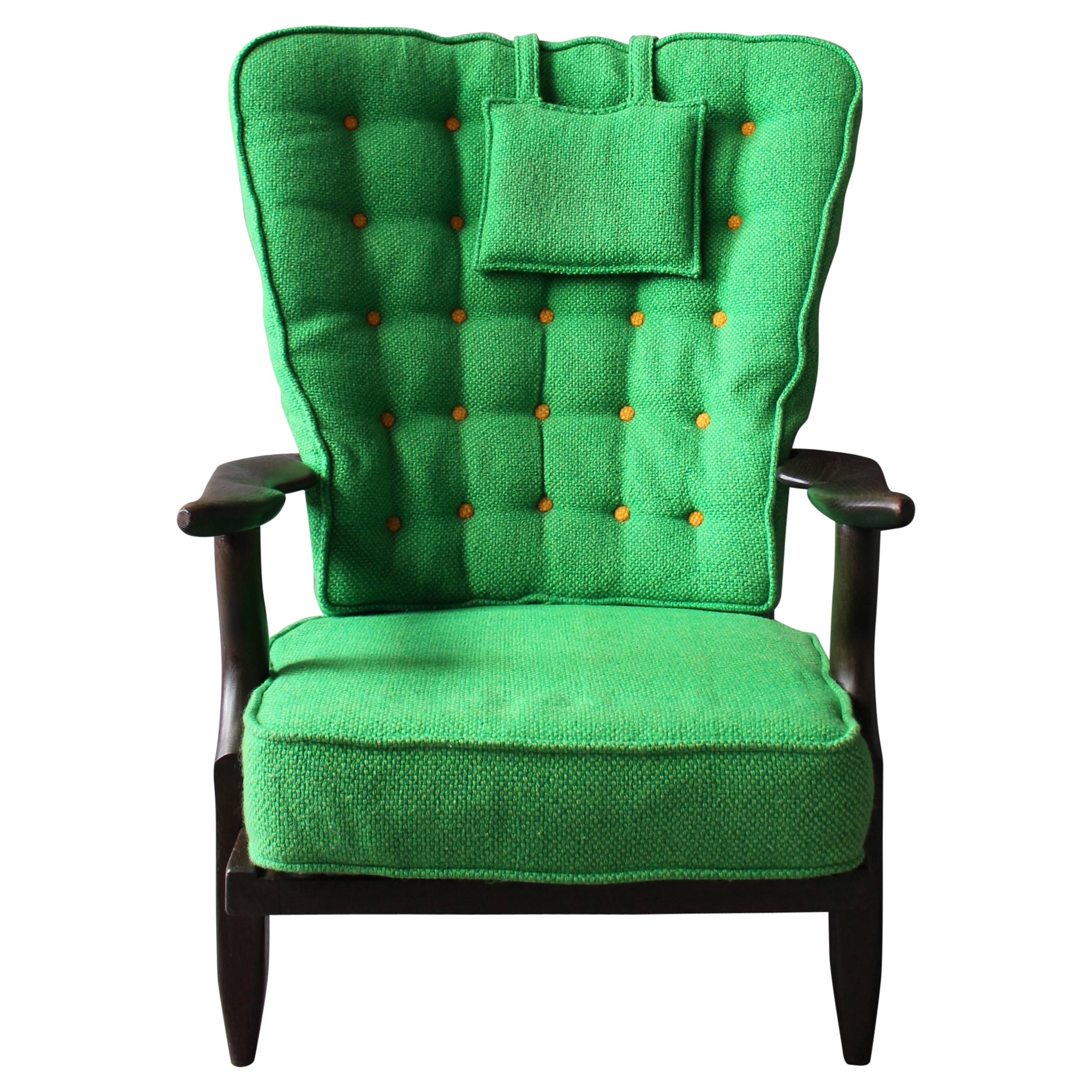 French 1950s "Grand Repos" Armchair by Guillerme et Chambron