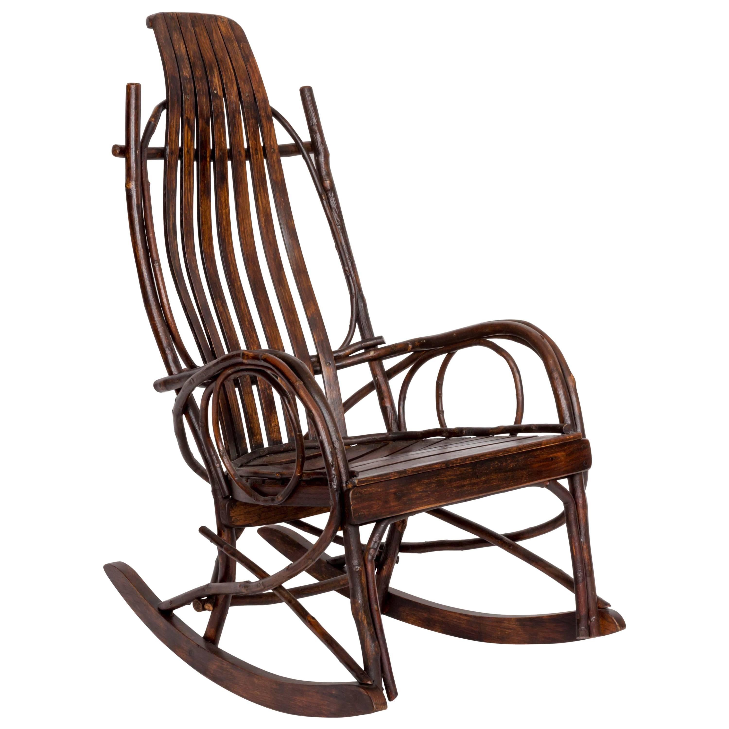 Early 20th-Century Adirondack Childs Rocker For Sale