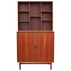 Vintage Solid Teak Cabinet by Hvidt + Mølgaard with Removable Bookcase, 1960s