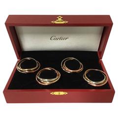 Vintage Cartier Trinity Napkin Rings with Presentation Box