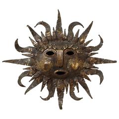Brutalist Wall Sculpture in the Form of a Sunburst