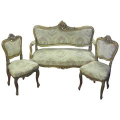 Used 19th Century Gilt Diminutive French Parlor Suite