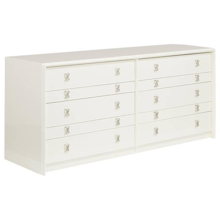 Superb Paul Frankl Lacquered Ten Drawer Commode 1950s For Sale At