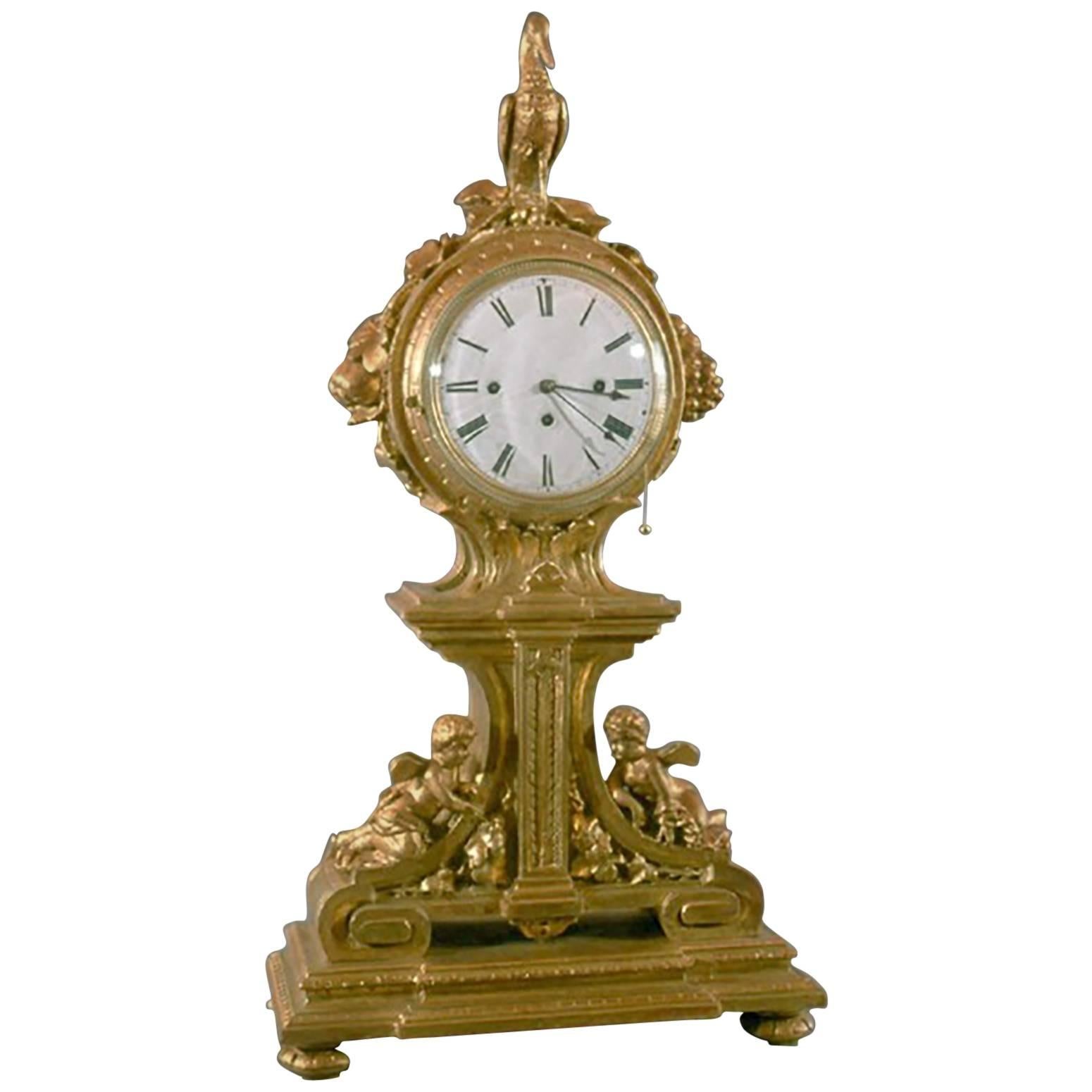 Neoclassical Mantel Clock For Sale