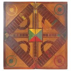 Marquetry Double Sided Folding Game Board