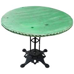 Beautiful French Garden Table Topped with Green Porcelain Saint Jane De Fos