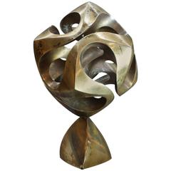 Charles O. Perry Bronze Cassini Table Rotating Sculpture 1