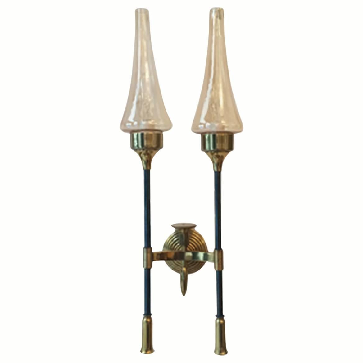 Neoclassically Inspired Mid-Century Sconces For Sale