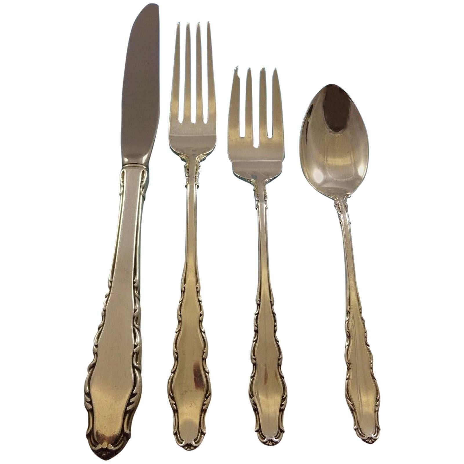 English Provincial by Reed & Barton Sterling Silver Flatware Set 18 Service 79pc For Sale