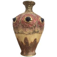 Blackberry Art Nouveau Vase by Amphora, Austria, circa 1900
