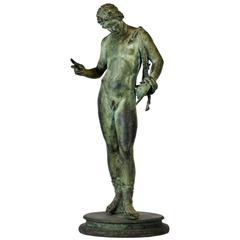 Large Bronze Figure of Antinous with Wonderful Patina